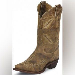 Justin Boots Distressed Brown Heeled Boots